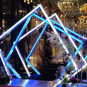 Adornos navideños para exteriores, túneles de arco de metal con luz LED, túnel del tiempo para decoraciones de parques y jardines