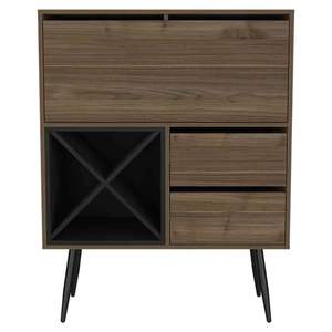 Armoire de bar DB en acajou/noir finition wengue avec deux tiroirs Octupos Design - Product Image 2