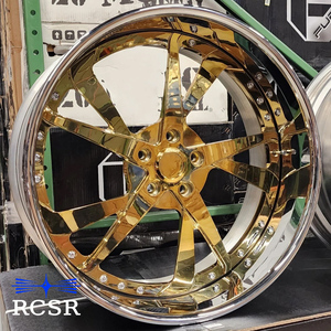 Jantes forgées RCSR Gold Rose Sliver à cinq branches, design 6x139.7, 22, 24, 26, 28, 30 pouces, jantes à déport profond, jantes Forgiatos - Product Image 2