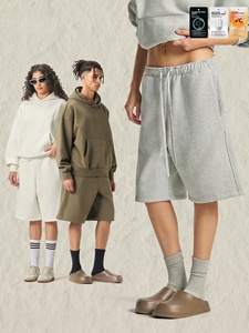 Pantalones Cortos <span class=keywords><strong>de</strong></span> Felpa Estilo FOG & <span class=keywords><strong>Balenciaga</strong></span>, 500G, con Cordón Ajustable, Hasta la Rodilla, para <span class=keywords><strong>Hombre</strong></span> - Product Image 2