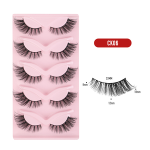 Nouveau Design c <span class=keywords><strong>Curl</strong></span> <span class=keywords><strong>Foxy</strong></span> Winged Cat Eye Lashes Angel Wing Natural Silk Lash Faux Mink fox Fluffy Eye Lashes - Product Image 5