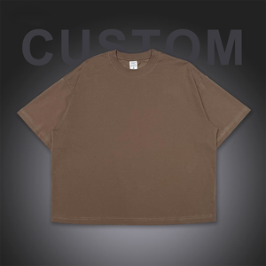 Camiseta Personalizada con Logotipo Gráfico, Camiseta Lisa para Impresión o Bordado, Estilo Urbano Informal Unisex, Corte Holgado de Algodón Grueso, Camisetas para Hombre - Product Image 3