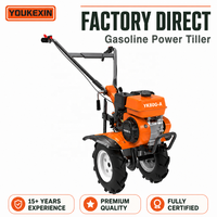 Mini motoculteur à essence 196CC, moteur à essence 4 temps, embrayage à disque, guidon pliable pour le travail sur le terrain, longue durée de vie, garantie 1 an