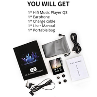 Q3 Digital HiFi MP3 Player DSD256 lecteur sans perte 2.4 pouces écran tactile intégré 32 go mémoire haute résolution lecteur Audio 24 bits 192kHz