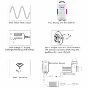 Bơm nước thông minh hồ cá Jebao DC24V WIFI với bộ điều khiển màn hình LCD, siêu yên tĩnh, bơm chìm MDP2500/MDP3500 - Product Image 4