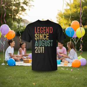 Camiseta Legend Since August 2011 para regalo de cumpleaños de 14 años - Product Image 3