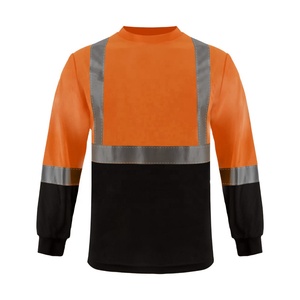 SMASYS Class 2 <strong>Hi</strong> <strong>Vis</strong> Color and Black Bottom High Reflective Tape Breathable Long Sleeve Safety Shirts for Men - Product Image 6