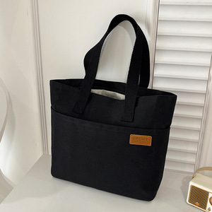 Sac fourre-tout en toile pour shopping de voyage multifonctionnel personnalisé de qualité supérieure au design tendance pour usage promotionnel - Product Image 2