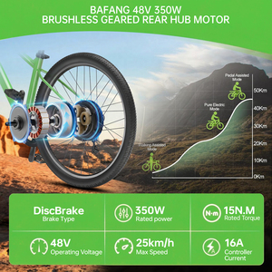 ชุดแปลงจักรยานไฟฟ้า 48V 350W ขนาดล้อ 27.5 นิ้ว พร้อมมอเตอร์ ชุดอุปกรณ์ครบชุด พร้อมเบรกตัดไฟ บูสเตอร์ PAS คันเร่ง ส่งจากคลังสินค้าในสหราชอาณาจักร - Product Image 5