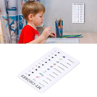 Réutilisable Mes corvées Liste de contrôle Planificateur quotidien Mémo Tableau en plastique Tableau de corvées Comportement de responsabilité pour enfant Carte d'autodiscipline