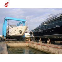 Hot Sale 75 Tonnen Boots heb ekran 100 Tonnen 200 Tonnen Yacht boot Hydraulik schiff Marine Travel Lift Crane zu verkaufen