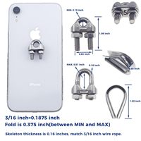 Pince à câble en acier inoxydable M5