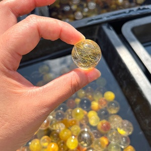 Bán Buôn Tự Nhiên Rutile Tinh Thể Đá Chữa Bệnh Vàng Rutilated Thạch Anh Sphere Pha Lê Bóng Rutilated Thạch Anh Sphere Đối Với Trang Sức - Product Image 1