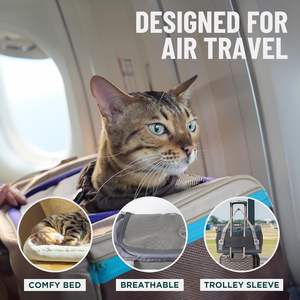 Transportín de Lujo para Gatos, de Malla Suave, Aprobado por Aerolíneas y TSA, con Orificio para la Cabeza, para Viajes en Avión y al Aire Libre - Product Image 6
