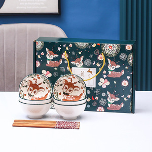 Bols en céramique japonais faits à la main de 4,5 pouces, style bohème, pour nouilles de riz, sauces, fruits, soupes et salades - Product Image 4