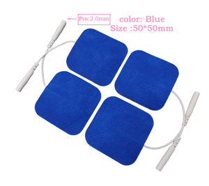 עיסוי דופק מותאם אישית 5 ס""מx5 ס""מ שיכוך כאבי גוף ממריץ שריר עצב מדבקות עשרות כחולות לשימוש חוזר הדבקה עצמית כרית עשר יחידות TENS - Product Image 1