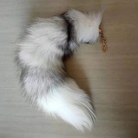 Chine vente en gros, queue de renard argenté de grande taille, couleur naturelle, queue de renard duveteux