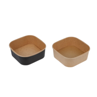 Bol alimentaire en papier biodégradable et écologique personnalisé, conteneur alimentaire en papier kraft, logo personnalisé
