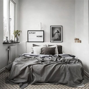 Commercio all'ingrosso Organico Set di Biancheria Da Letto Alla Moda di Alta Qualità A Buon Mercato 100 di <span class=keywords><strong>Lino</strong></span> Biancheria Da Letto di Copertura Foglio di Set di Due Letti Queen <span class=keywords><strong>Matrimoniale</strong></span> King Size - Product Image 2