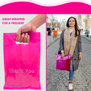 カスタムプリントロゴデザインハンドルダイカットバッグ衣類パッキングビジネスプラスチックショッピングバッグ - Product Image 4