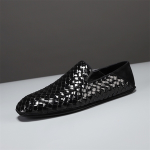 Venta de fábrica, <span class=keywords><strong>mocasines</strong></span> planos de lujo, mocasín trenzado de cuero genuino informal para <span class=keywords><strong>hombre</strong></span>, zapato de conducción para <span class=keywords><strong>hombre</strong></span>, talla grande 38-48 - Product Image 4