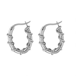 Yunnique – boucles d'oreilles en argent tibétain pour hommes, motif végétal, en acier titane, style Punk, bijoux à la mode - Product Image 5