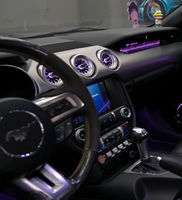 Kit d'éclairage d'ambiance pour voiture, 13 LED, taille OEM, écran RGB, volant, contrôle par application WeChat Mini Program pour Ford Mustang 2015-2022