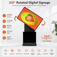 Samidisplay Monitor layar sentuh tampilan iklan LCD komersial berdiri bebas 43 50 55 inci papan reklame Digital dapat diputar