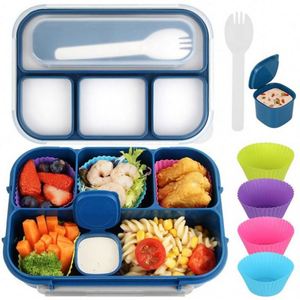 Custom Wholesale BPA-Free PP Thermal Leakproof Insulated 4-Compartment 1000ml Bento <b>Box</b> <b>Kids</b> School <b>Lunch</b> <b>Box</b> Set - Product Image 5