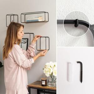 Mensola da Parete in Ferro, Design Moderno e Minimalista, 4 Misure, per Soggiorno e <span class=keywords><strong>Cucina</strong></span>, Senza Foratura, Porta Vasi per Fiori - Product Image 3