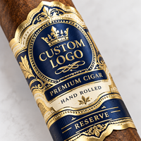 Étiquettes personnalisées de luxe pour cigares, en papier texturé avec impression UV et dorure à chaud, pour cigares faits main