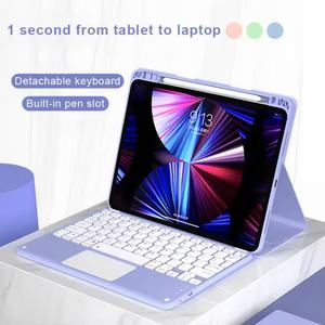 เคสแท็บเล็ต TPU หนัง พร้อมช่องใส่ปากกาแบบชาร์จได้ คีย์บอร์ดไร้สายแบบสัมผัส สำหรับ iPad Pro 10 2022 10.9 นิ้ว - Product Image 2