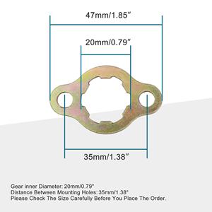GOOFIT ชุดแผ่นยึดเฟืองเครื่องยนต์20มม.,สำหรับเปลี่ยน50cc 70cc <span class=keywords><strong>90cc</strong></span> 110cc 125cc 150cc รถ ATV เดิร์ทไบค์โกคาร์ท - Product Image 2