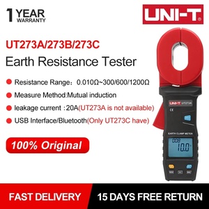 Testeur de résistance de terre UNI-T UT273B, mesureur d'impédance de boucle, mégohmmètre, mesureur de résistance de mise à la terre 200A 0-1000V - Product Image 3