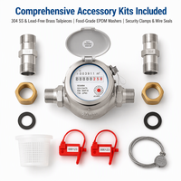 Compteur de débit mécanique en acier inoxydable 304 IP68 OEM haute précision anti-corrosion pour la consommation d'eau froide domestique