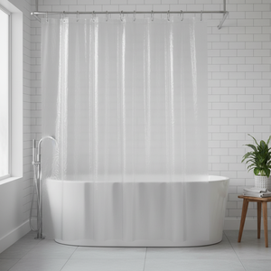 <span class=keywords><strong>Rideau</strong></span> <span class=keywords><strong>de</strong></span> <span class=keywords><strong>douche</strong></span> transparent noir moderne minimaliste transfrontalier, imperméable, en PEVA épaissi, avec aimants et 12 crochets en plastique - Product Image 4