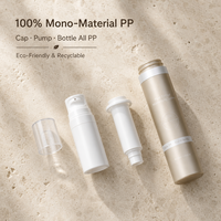 Flacon Airless Beauté Pure Vente en Gros Distributeur de Lotion Visage Peaux Sensibles Emballage Stérile Entièrement en PP Sûr