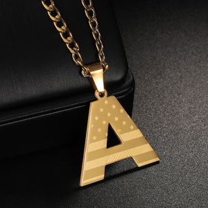 Pendentif personnalisé en acier inoxydable plaqué or avec gravure de nom, lien unisexe, 26 lettres, moderne, minimaliste, bijoux personnalisés pour femmes et hommes - Product Image 4