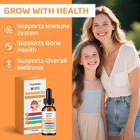 Gouttes liquides de vitamine D3 K2 végétaliennes SPL OEM, marque privée, suppléments multivitaminés à base de plantes, 5000 UI, 50000 UI, gouttes de vitamine D3 pour enfants