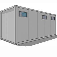 Vente en gros de conteneurs de stockage portables, piles plates, rectangle, maisons modulaires réutilisables pour les hôtels, fabriqués en matériau de panneau sandwich