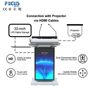 Forniture Educative, Leggio Multimediale da Aula con Supporto, Podio <span class=keywords><strong>Digitale</strong></span> Intelligente con Schermo Touch - Product Image 2
