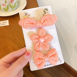 Jepit rambut bunga grosir ikatan simpul anak perempuan cantik 3 buah Set penjepit anak-anak - Product Image 5