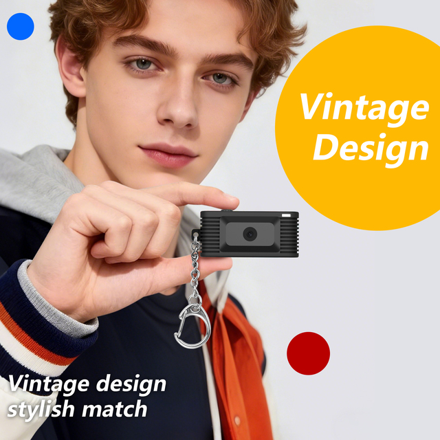 Holga Keychain Digital Cameras Retro Tiny Camera Mini Camera 1080P HD Video Recorder 0.96" HD Display