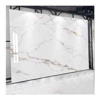 Panneau mural en stratifié PVC UV effet marbre brillant, imperméable et ignifuge, pour revêtement intérieur de salle de bain et de cuisine