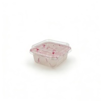 Boîte à gâteau carrée en PET transparente jetable écologique YS pour l'emballage alimentaire, le pique-nique, le pain et le sucre