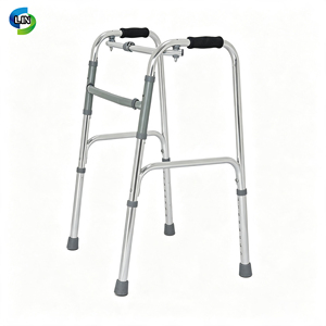 Folding Walking <b>Frame</b> Mobility <b>Walker</b> Adjustable Rollator for Elderly Patients Rehabilitation Use - Product Image 2