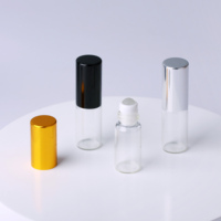 SUMEEAR Flacon de parfum à bille en verre transparent Mini flacons en verre Bouchon à vis 3ml Essential Oil Sample Tester Roller Bottles