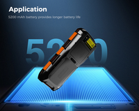 Lecteur de codes-barres PDA sans fil RFID WiFi 1D 2D Android 5,5 pouces Batterie 5200 mAh Étanche IP65 Clavier Modèle C6200 Stock 4 Go