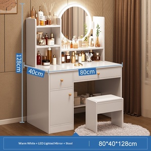 Tocador <span class=keywords><strong>con</strong></span> <span class=keywords><strong>Espejo</strong></span> LED de Fabricante OEM, Tocador <span class=keywords><strong>con</strong></span> <span class=keywords><strong>Espejo</strong></span>, Gabinete de Almacenamiento <span class=keywords><strong>con</strong></span> <span class=keywords><strong>Espejo</strong></span>, Tocador de <span class=keywords><strong>Maquillaje</strong></span> - Product Image 6