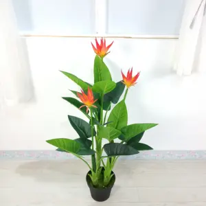 Best Selling simulation plants plastic Artificial Indoor Decorative Bird of paradise